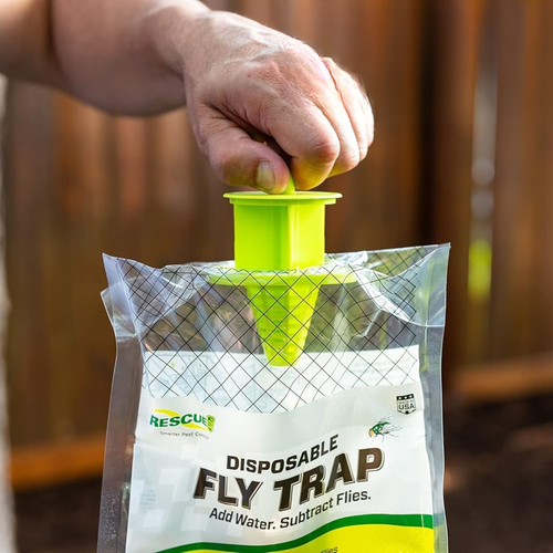 FlyDrop 6 Pack - Outdoor Disposable Hanging Fly Traps