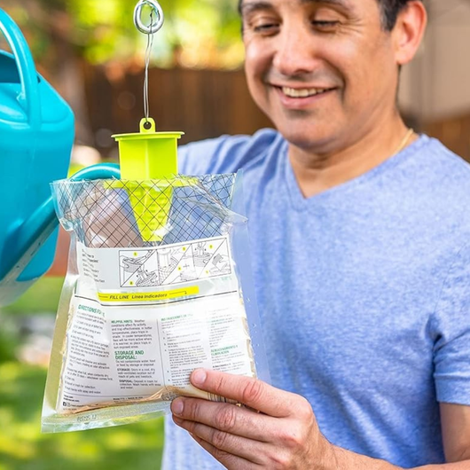 FlyDrop 6 Pack - Outdoor Disposable Hanging Fly Traps