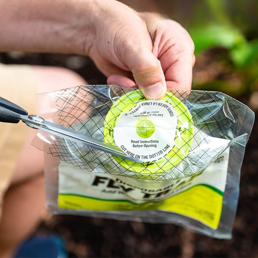 FlyDrop 6 Pack - Outdoor Disposable Hanging Fly Traps